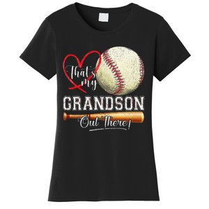 ThatS My Grandson Out There Baseball Grandma MotherS Day Gift Women's T-Shirt