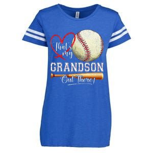 ThatS My Grandson Out There Baseball Grandma MotherS Day Gift Enza Ladies Jersey Football T-Shirt