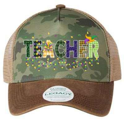 Teacher Mardi Gras Celebration Legacy Tie Dye Trucker Hat