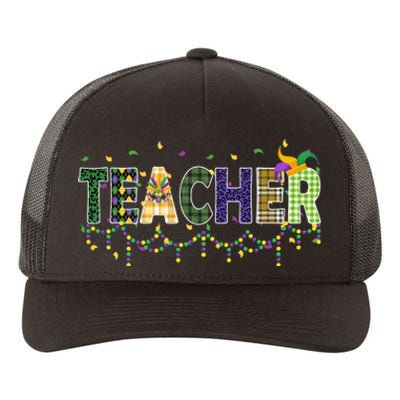 Teacher Mardi Gras Celebration Yupoong Adult 5-Panel Trucker Hat