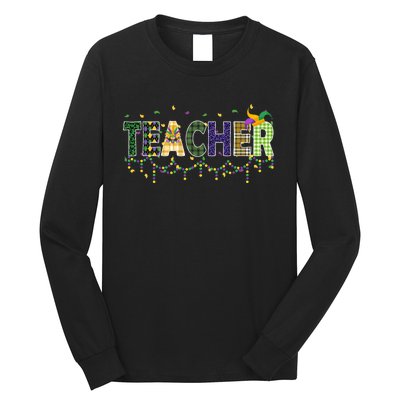 Teacher Mardi Gras Celebration Long Sleeve Shirt