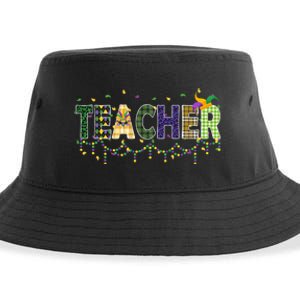 Teacher Mardi Gras Celebration Sustainable Bucket Hat