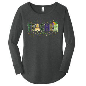 Teacher Mardi Gras Celebration Women's Perfect Tri Tunic Long Sleeve Shirt