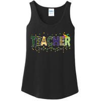 Teacher Mardi Gras Celebration Ladies Essential Tank