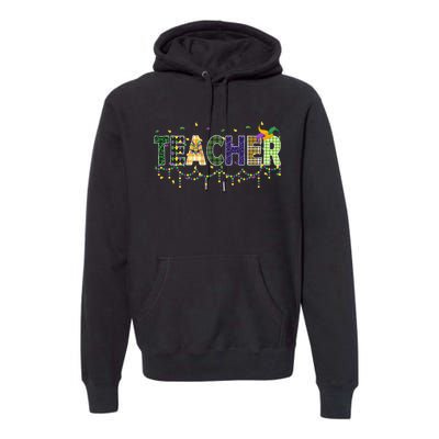 Teacher Mardi Gras Celebration Premium Hoodie