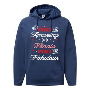 Tennis Mom Gift Performance Fleece Hoodie