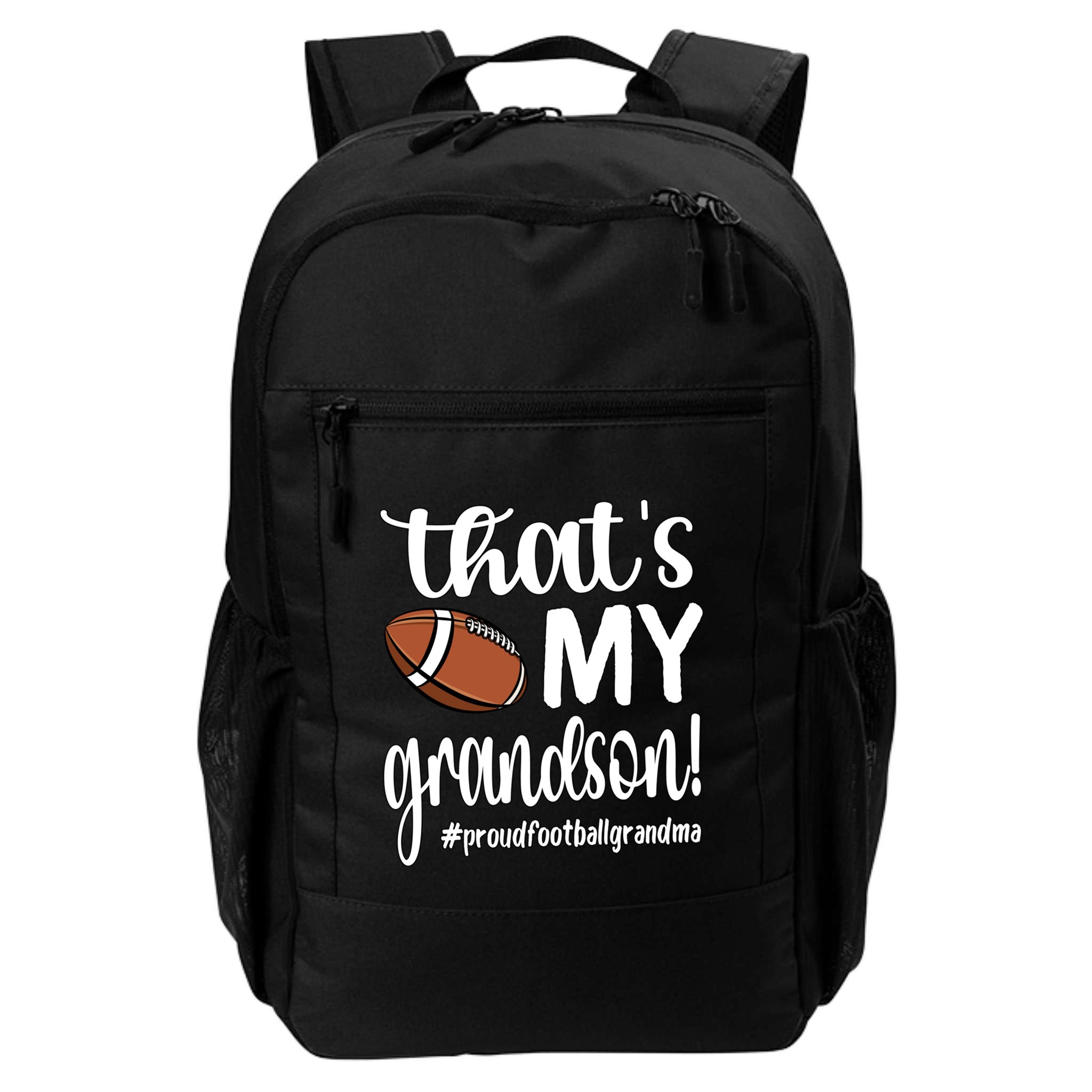 ThatS My Grandson Proud Football Grandma Grandmother Funny Gift Backpack