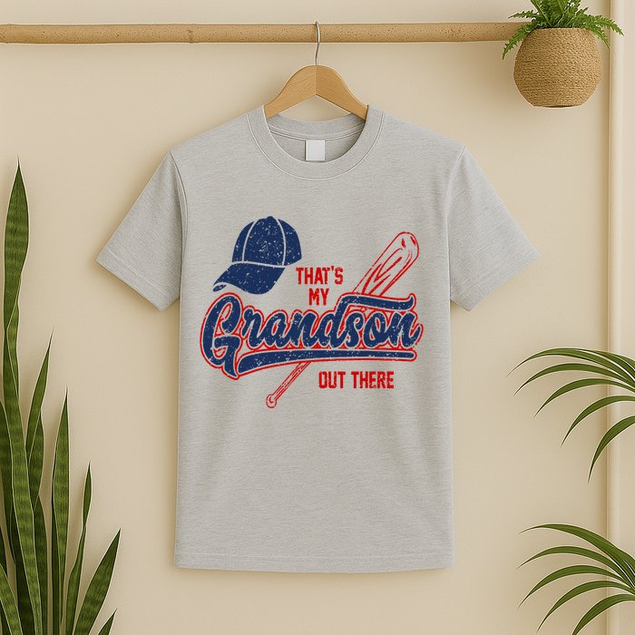 That's My Grandson Out There Baseball Inspired Double Play T-Shirt