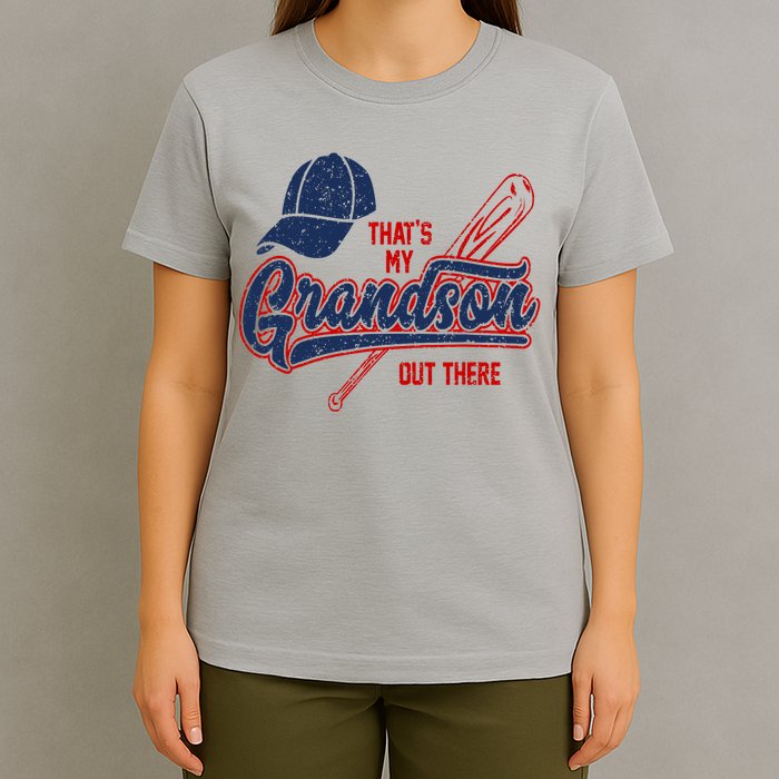 That's My Grandson Out There Baseball Inspired Double Play T-Shirt