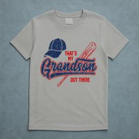 That's My Grandson Out There Baseball Inspired Double Play T-Shirt