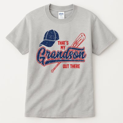 That's My Grandson Out There Baseball Inspired Double Play Tall T-Shirt