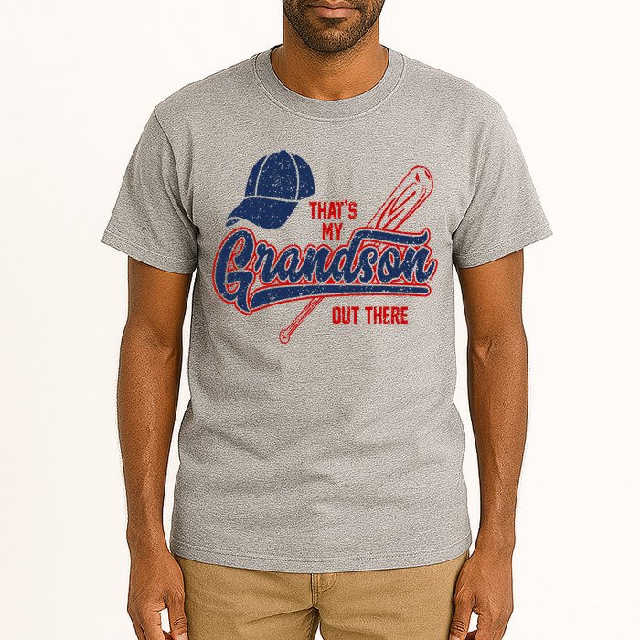 That's My Grandson Out There Baseball Inspired Double Play Tall T-Shirt