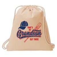 That's My Grandson Out There Baseball Inspired Double Play Drawstring Bag