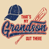 That's My Grandson Out There Baseball Inspired Double Play Drawstring Bag