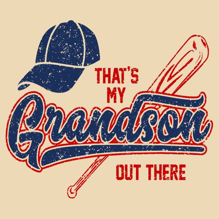 That's My Grandson Out There Baseball Inspired Double Play Drawstring Bag