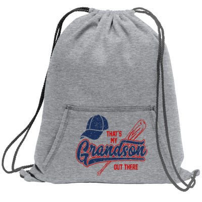 That's My Grandson Out There Baseball Inspired Double Play Sweatshirt Cinch Pack Bag