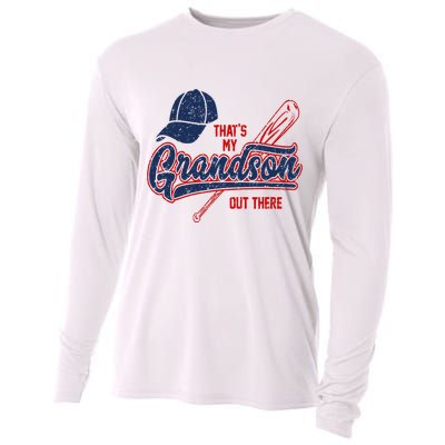 That's My Grandson Out There Baseball Inspired Double Play Cooling Performance Long Sleeve Crew