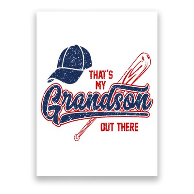 That's My Grandson Out There Baseball Inspired Double Play Poster