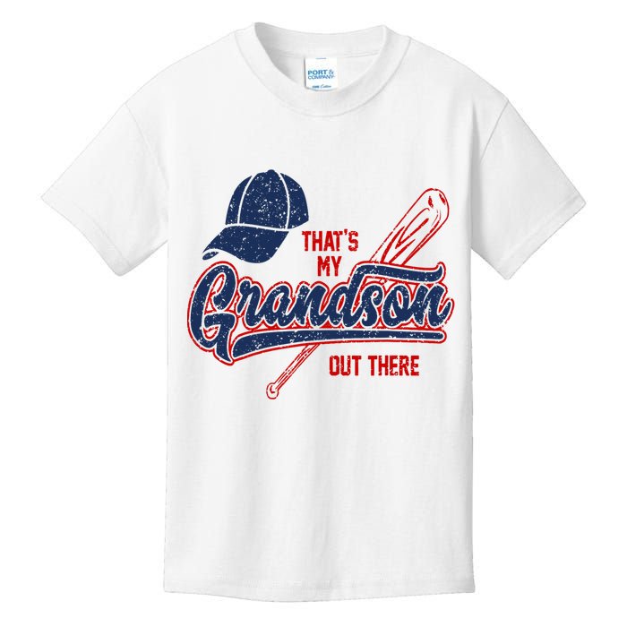 That's My Grandson Out There Baseball Inspired Double Play Kids T-Shirt
