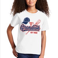That's My Grandson Out There Baseball Inspired Double Play Kids T-Shirt