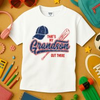 That's My Grandson Out There Baseball Inspired Double Play Kids T-Shirt