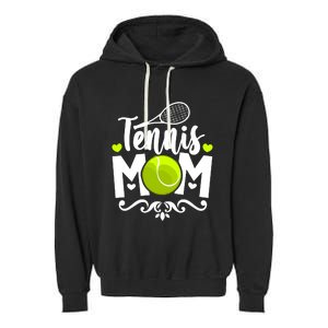 Tennis Mom Great Gift Garment-Dyed Fleece Hoodie