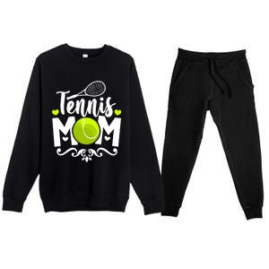 Tennis Mom Great Gift Premium Crewneck Sweatsuit Set