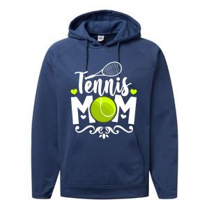 Tennis Mom Great Gift Performance Fleece Hoodie