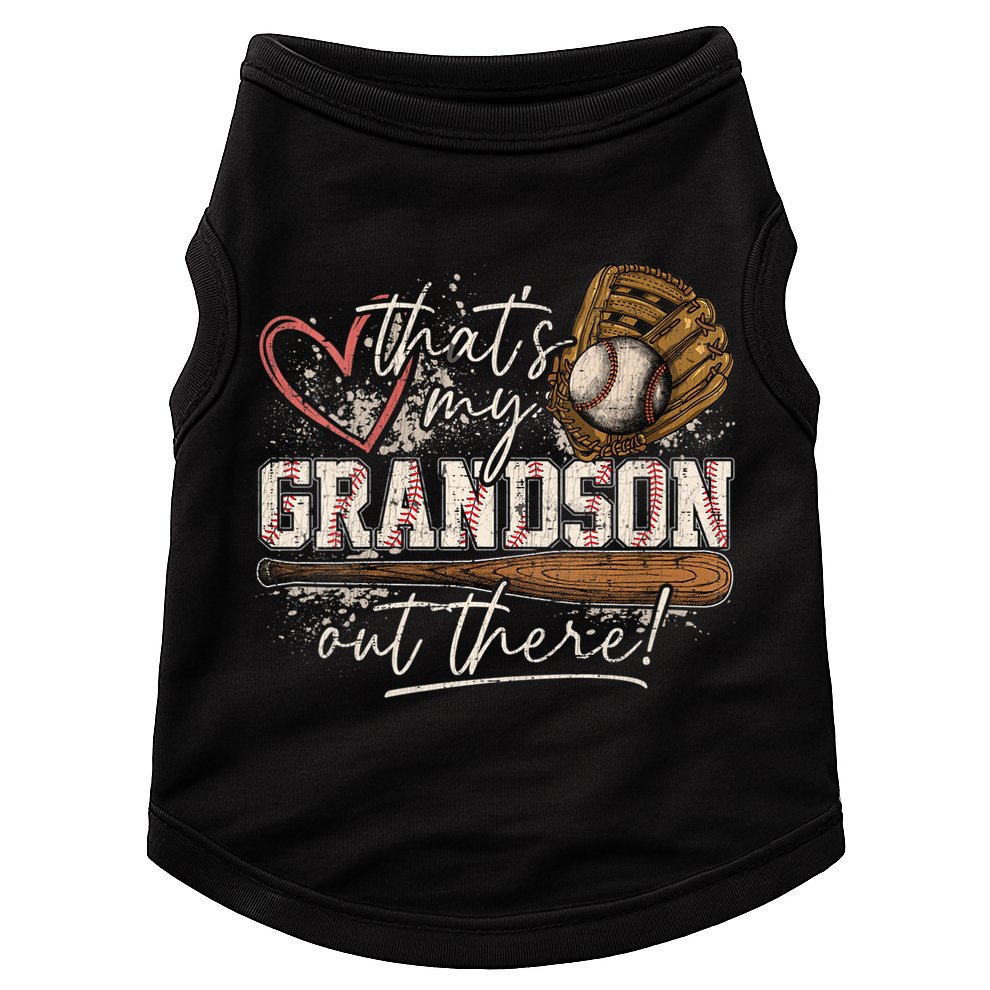Thats My Grandson Out There Baseball Grandma Doggie Tank