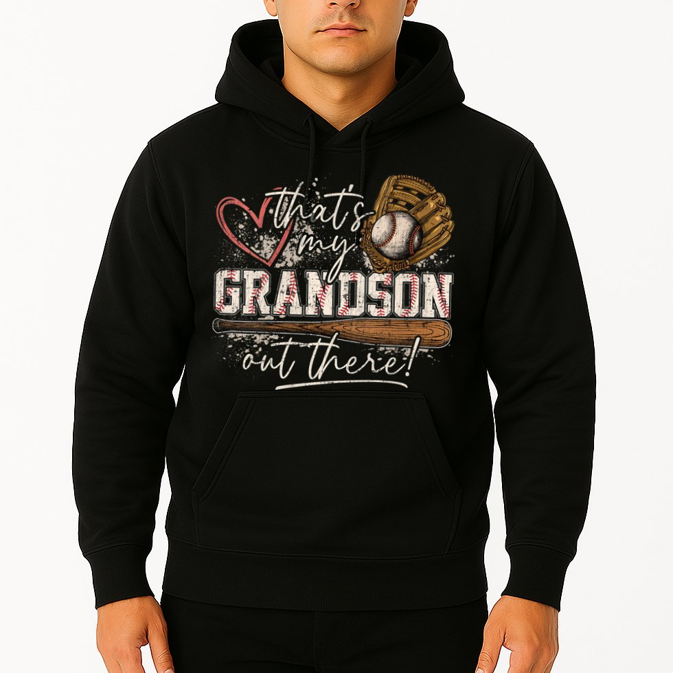Thats My Grandson Out There Baseball Grandma Hoodie
