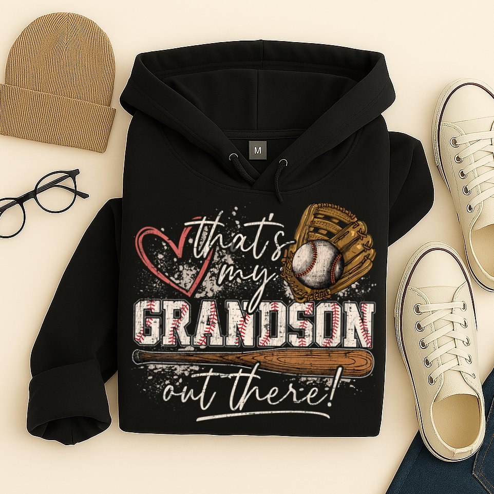 Thats My Grandson Out There Baseball Grandma Hoodie