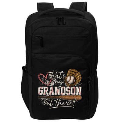 Thats My Grandson Out There Baseball Grandma Impact Tech Backpack
