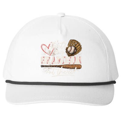 Thats My Grandson Out There Baseball Grandma Snapback Five-Panel Rope Hat