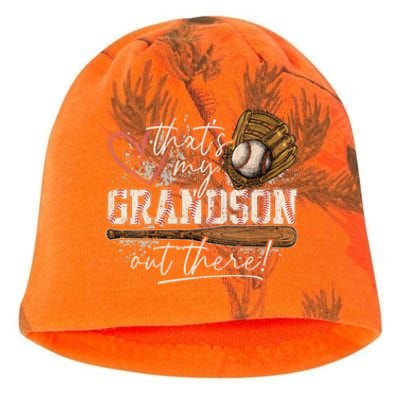 Thats My Grandson Out There Baseball Grandma Kati - Camo Knit Beanie