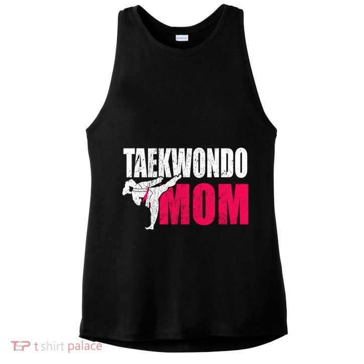 Taekwondo Mom Gift Idea Wo Tae Cool Taekwondo Uniform Ladies PosiCharge Tri-Blend Wicking Tank