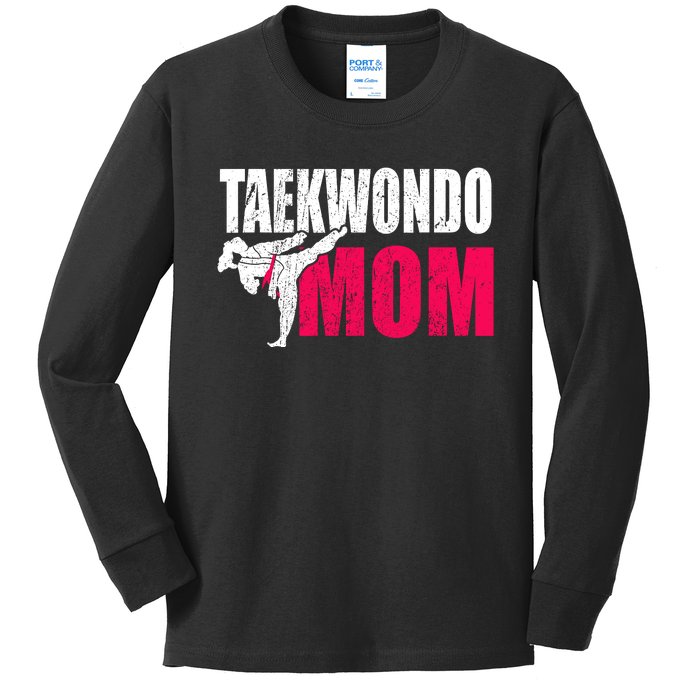 Taekwondo Mom Gift Idea Wo Tae Cool Taekwondo Uniform Kids Long Sleeve Shirt