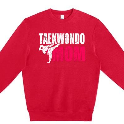 Taekwondo Mom Gift Idea Wo Tae Cool Taekwondo Uniform Premium Crewneck Sweatshirt