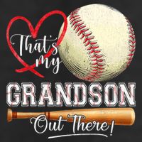 ThatS My Grandson Out There Baseball Grandma MotherS Day 7 Panel Mesh Trucker Snapback Hat