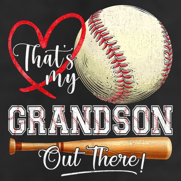 ThatS My Grandson Out There Baseball Grandma MotherS Day 7 Panel Mesh Trucker Snapback Hat