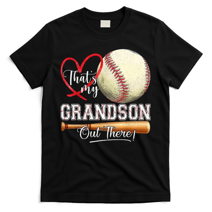 ThatS My Grandson Out There Baseball Grandma MotherS Day T-Shirt