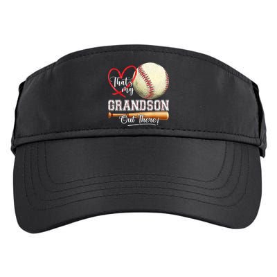 ThatS My Grandson Out There Baseball Grandma MotherS Day Adult Drive Performance Visor