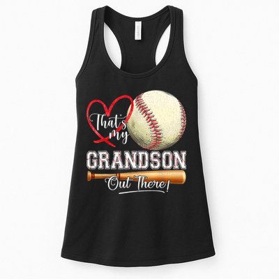 ThatS My Grandson Out There Baseball Grandma MotherS Day Womens Tank Top