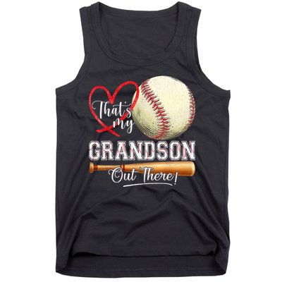 ThatS My Grandson Out There Baseball Grandma MotherS Day Tank Top