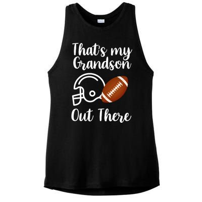 That's My Grandson Out There Football Sport Ladies PosiCharge Tri-Blend Wicking Tank