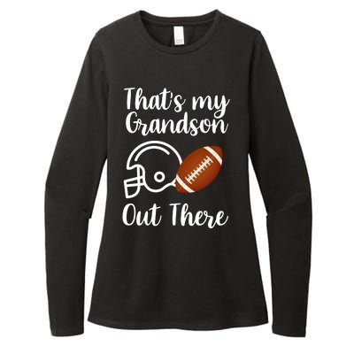 That's My Grandson Out There Football Sport Womens CVC Long Sleeve Shirt