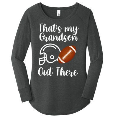 That's My Grandson Out There Football Sport Women's Perfect Tri Tunic Long Sleeve Shirt