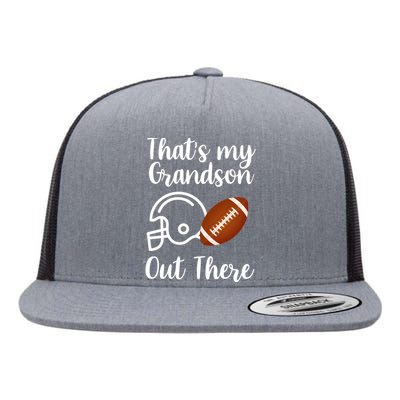 That's My Grandson Out There Football Sport Flat Bill Trucker Hat