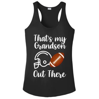 That's My Grandson Out There Football Sport Ladies PosiCharge Competitor Racerback Tank
