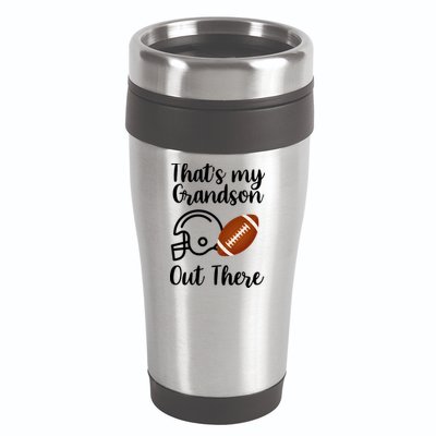 That's My Grandson Out There Football Sport 16oz Travel Tumbler