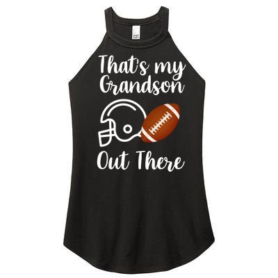 That's My Grandson Out There Football Sport Women's Perfect Tri Rocker Tank